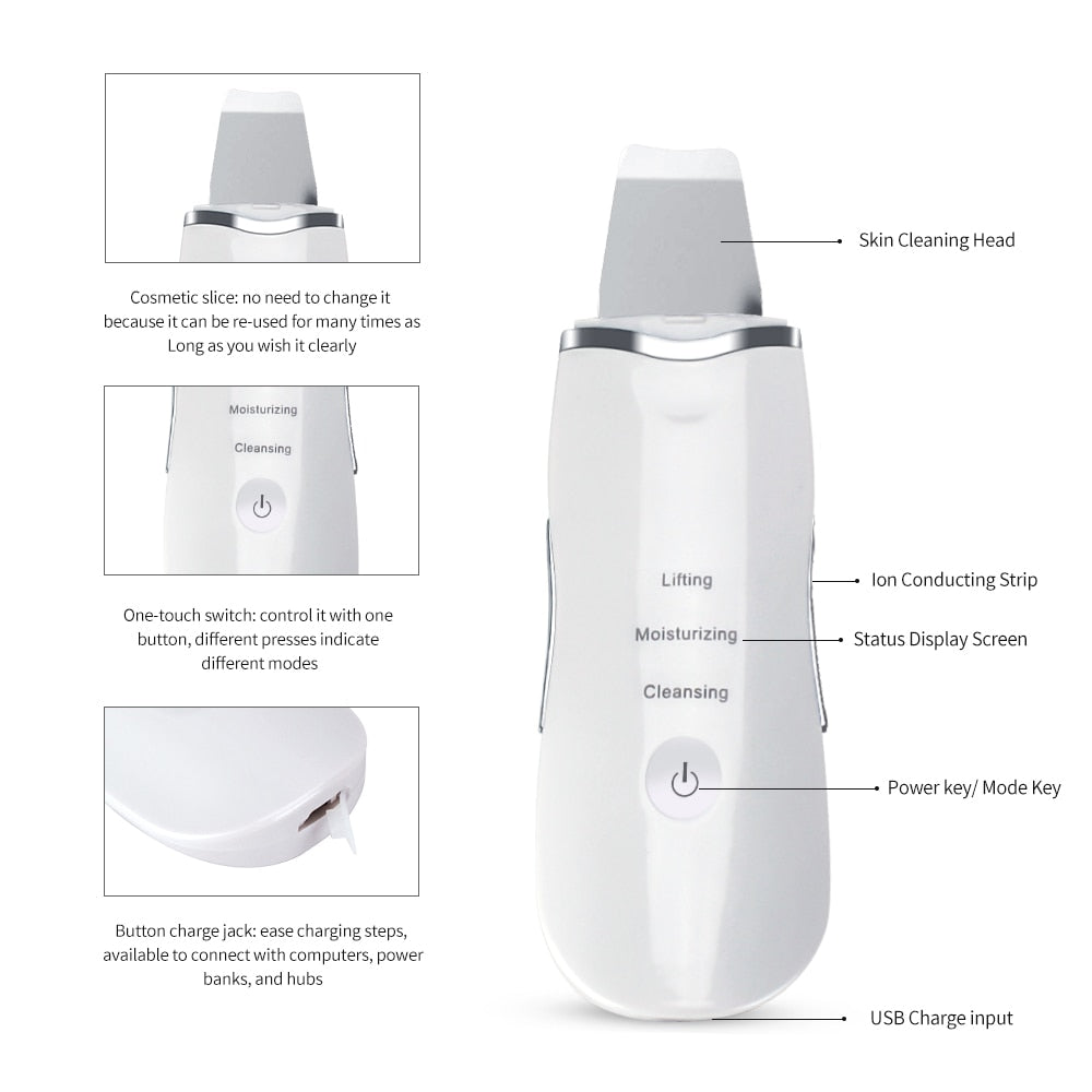 BeautyFaceScrubber™ Ultrasonic Face Cleaning Skin Scrubber